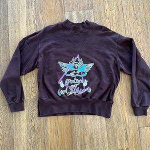 Boys Lie Brown Crewneck Sweatshirt, S/M